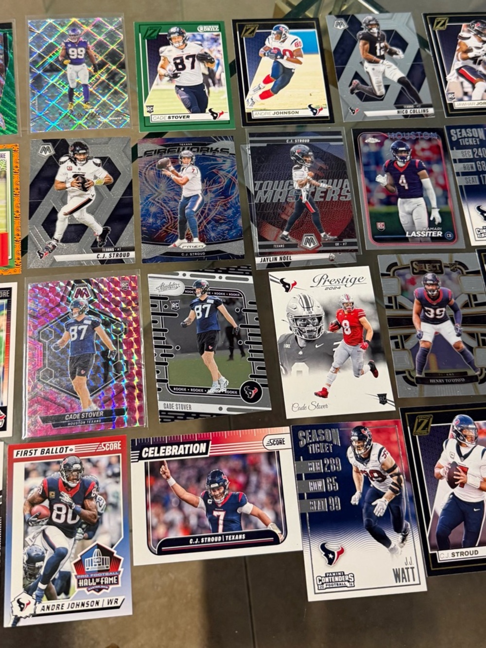 24 card lot Houston Texans C.J. Stroud Fireworks Danielle Hunter rc